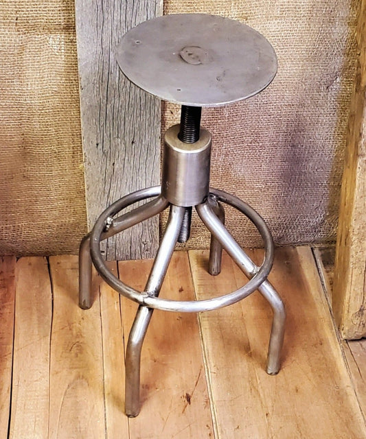 The Henderson - Round Base Tubular Adjustable Height Stool (No top)
