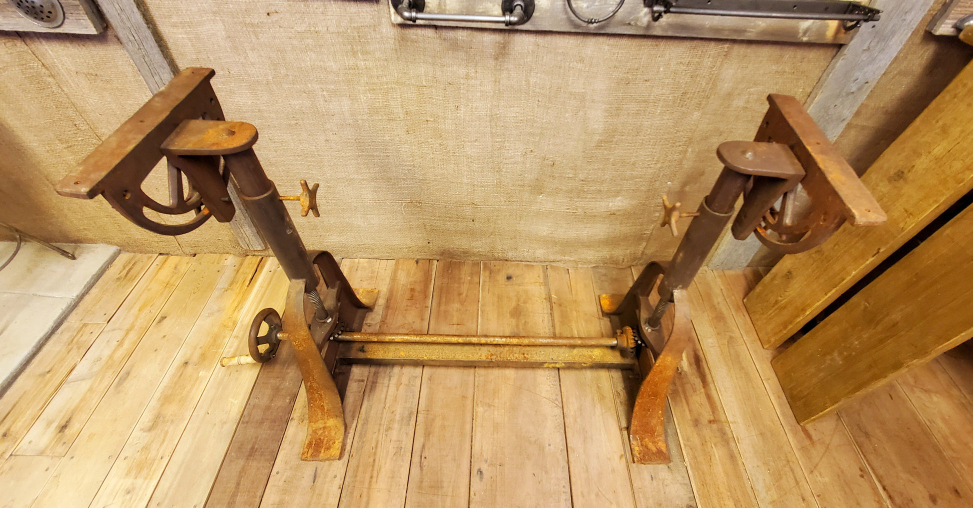 Draughtsman Table - Vintage Industrial, Antique Iron (No Top) - Spearhead Collection - Benches & Tables - Furniture, Re-claimed Wood