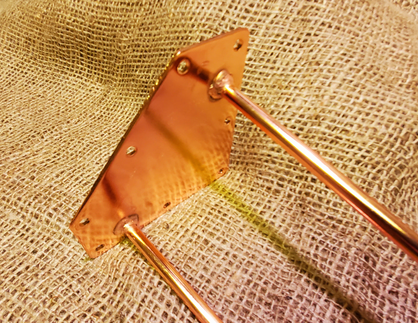 Hairpin Leg 16" Copper 3 prong - Spearhead Collection - Hairpin Legs - Copper, Hairpin Legs, Home Decor