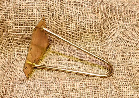 Hairpin Leg - 2 Prong - Brass 8" - 16"