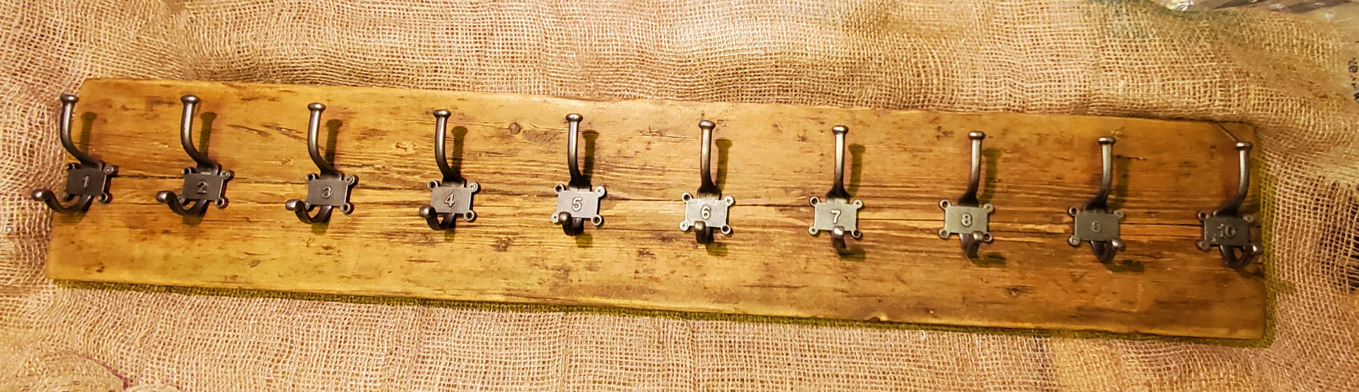 Retro Vintage Numbered 1- 10 Hat & Coat Hook Set - Spearhead Collection - Hat and Coat Hooks - Hardware, Hat and Coat Hooks, Numbered Hooks