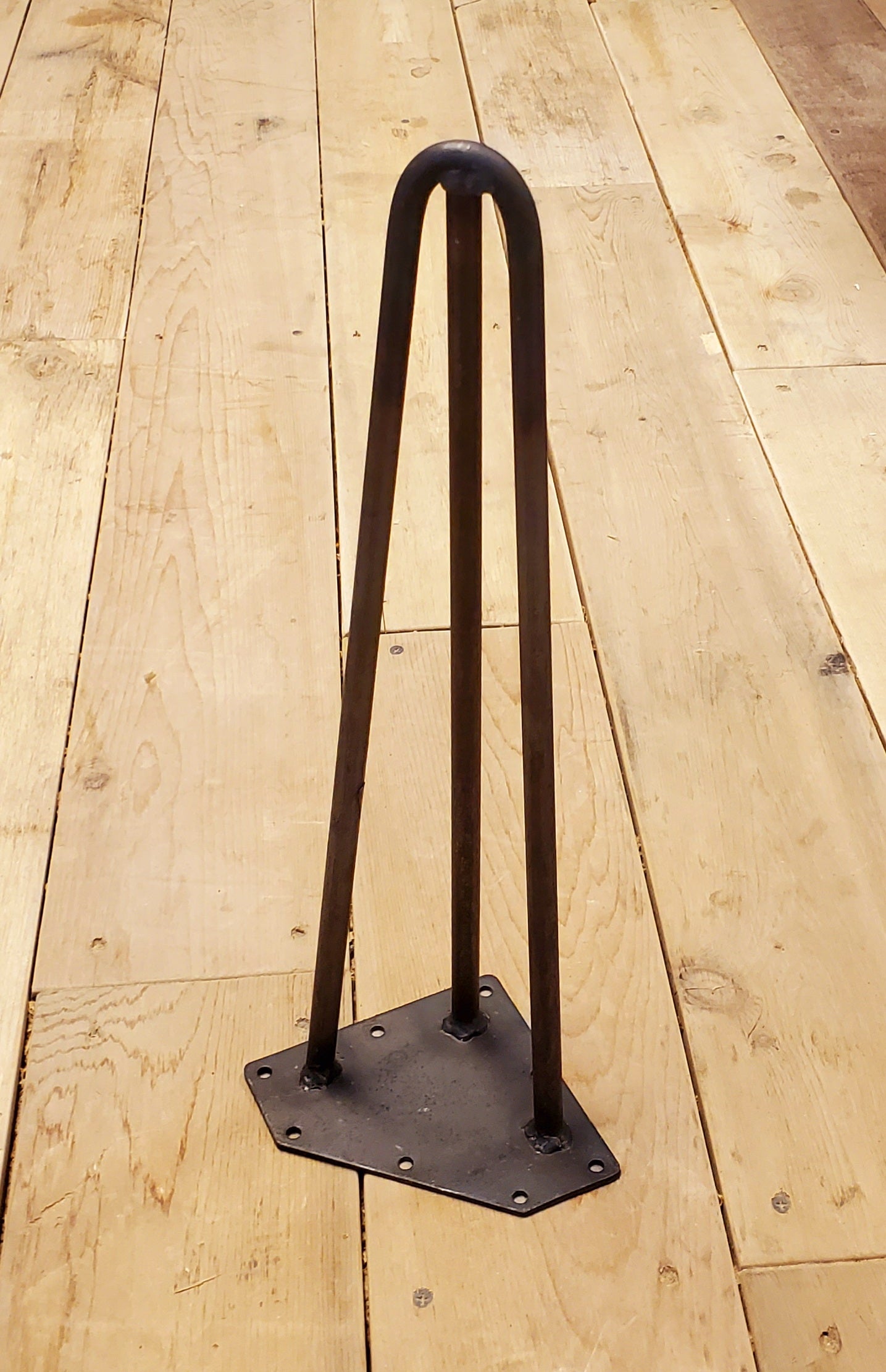 Hairpin Leg 16"  Very Heavy Duty Antique Iron 3 prong - Spearhead Collection - Hairpin Legs - Hairpin Legs, Hardware, Home Decor, Industrial, Millwork Hardware