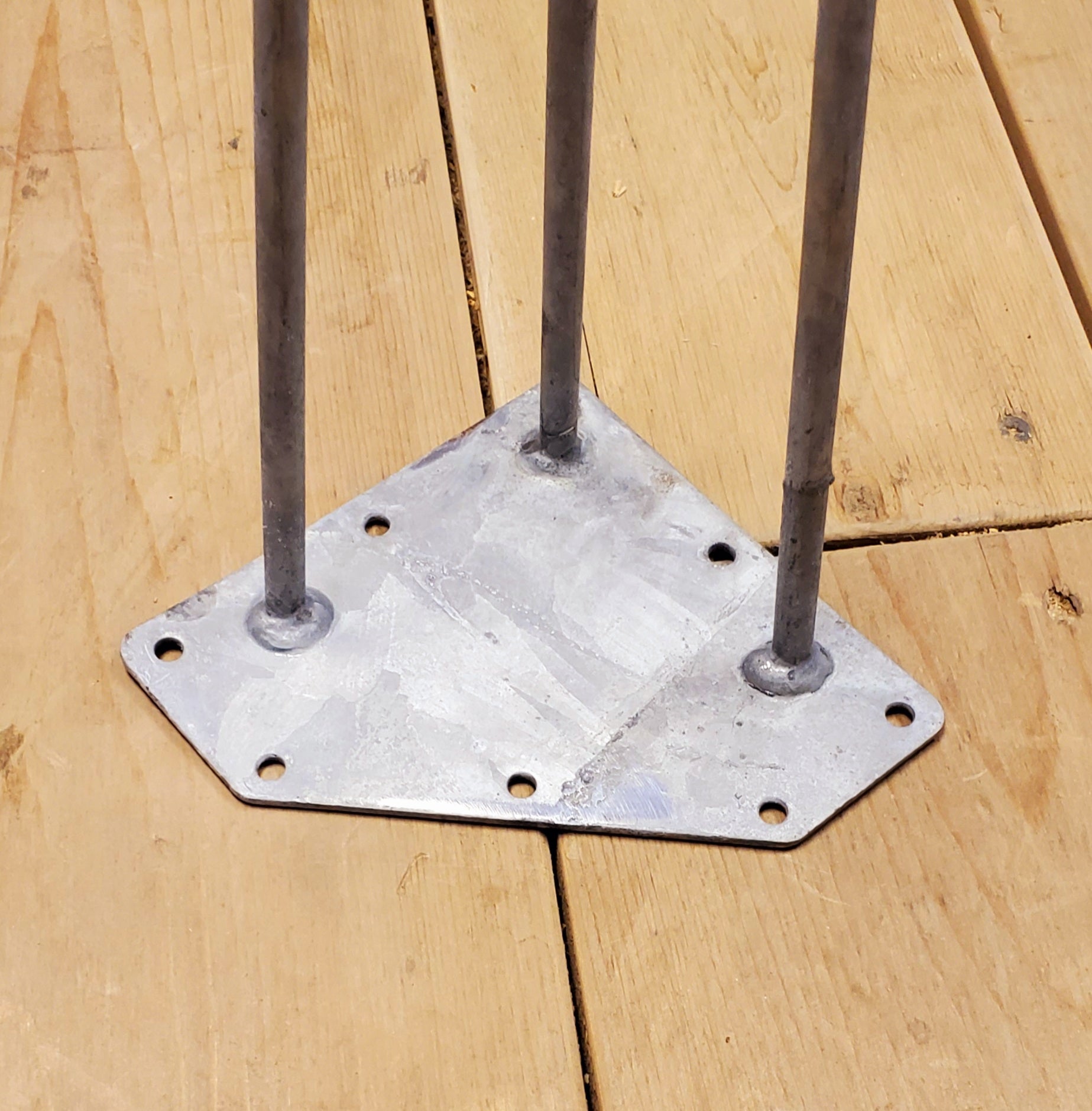Hairpin Leg 16" Galvanized 3 prong - Spearhead Collection - Hairpin Legs - Hairpin Legs, Heavy Duty