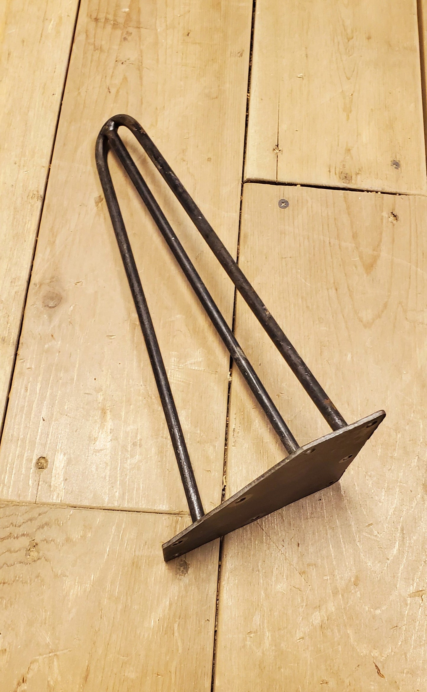 Hairpin Leg Support - 3 Prong - Antique Iron - Range from 4" to 36"