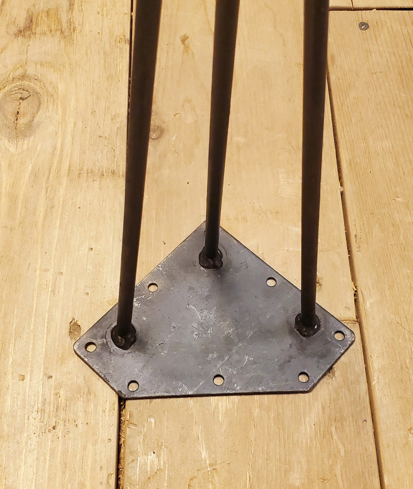 Hairpin Leg Support - 3 Prong - Antique Iron - Range from 4" to 36"