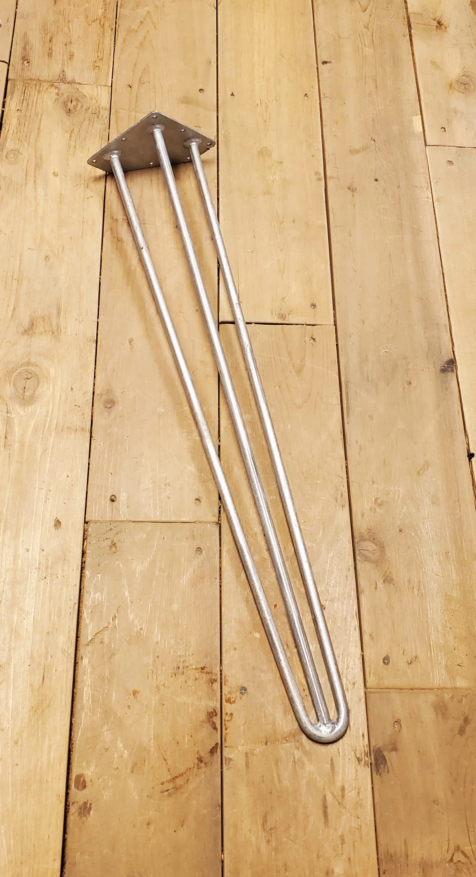 Hairpin Leg 16" Galvanized 3 prong - Spearhead Collection - Hairpin Legs - Hairpin Legs, Heavy Duty