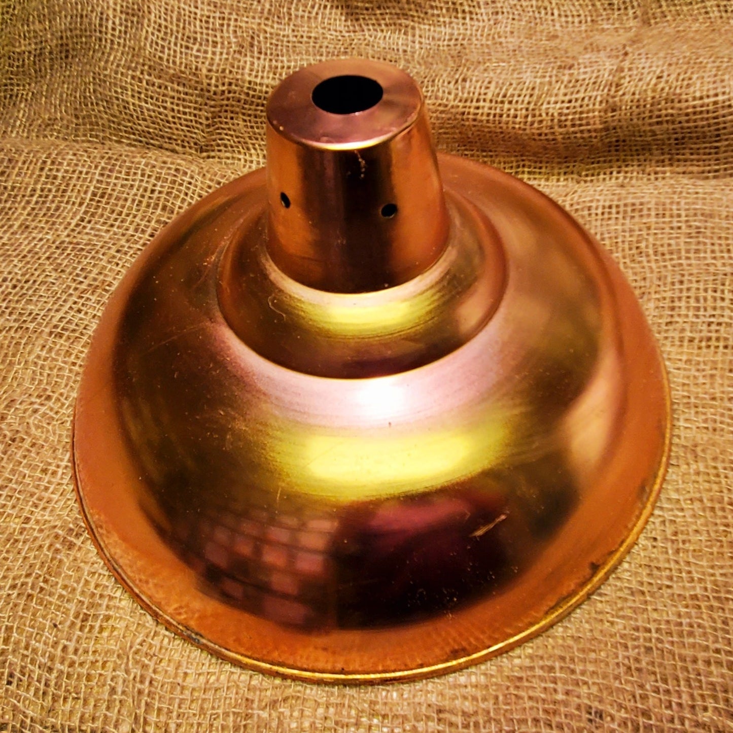 Factory - 11" Pendant Lamp Shade - Polished Copper Finish