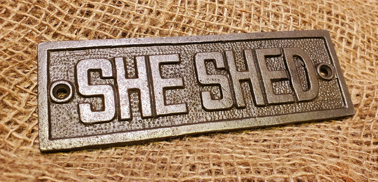 She Shed - Spearhead Collection - Plaques and Signs - Country Farmhouse, Plaques and Signs