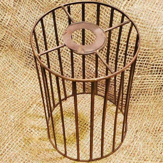 Drum Cage - Pendant Lamp Shade - 6" Antique Copper - Spearhead Collection - Lighting - Barn Restoration, Copper, Country Farmhouse, Home Decor, Lamp Shades