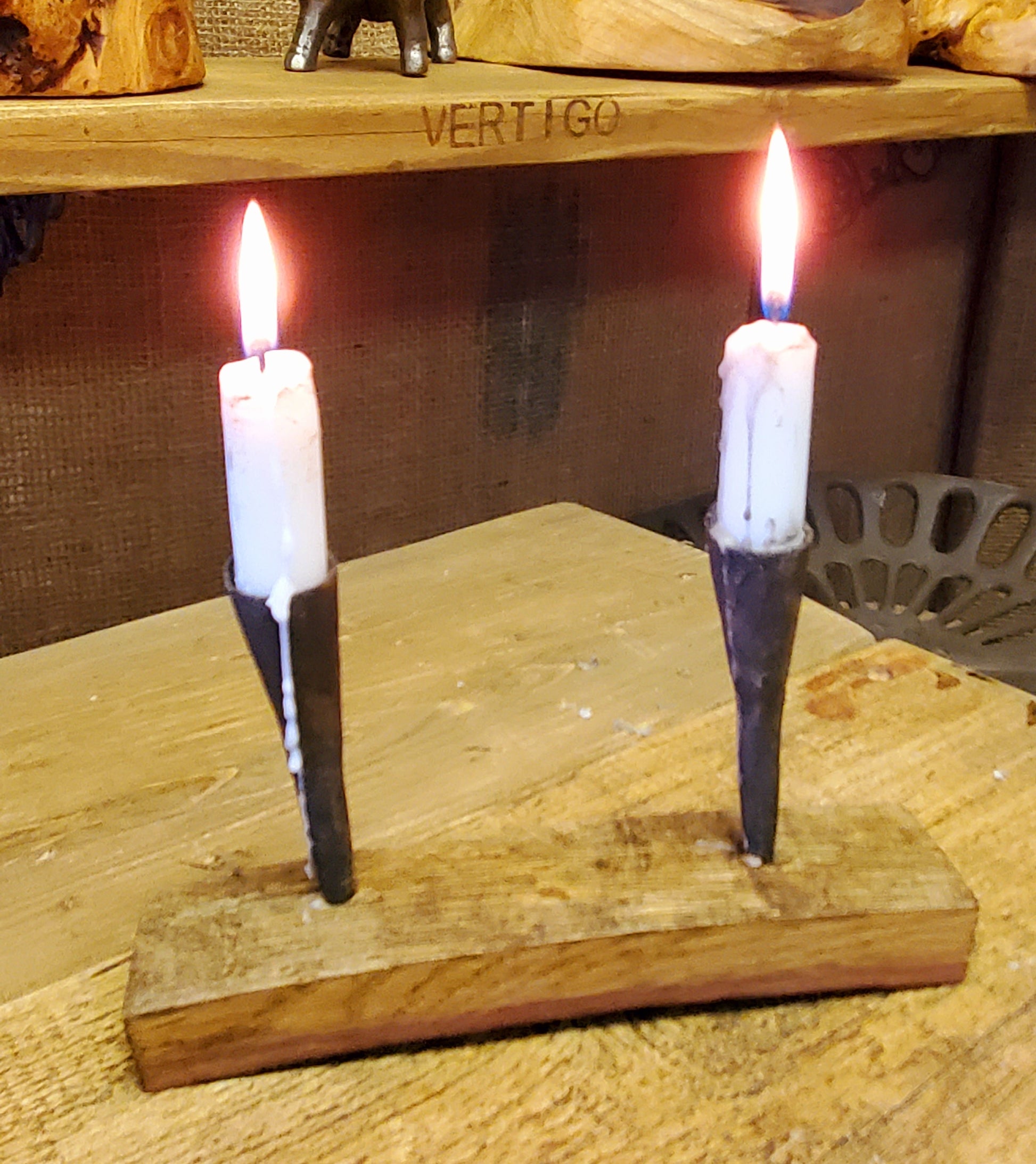 Candle Holder Spike - Hand Forged 4" - Spearhead Collection - Lighting - Candle Holders