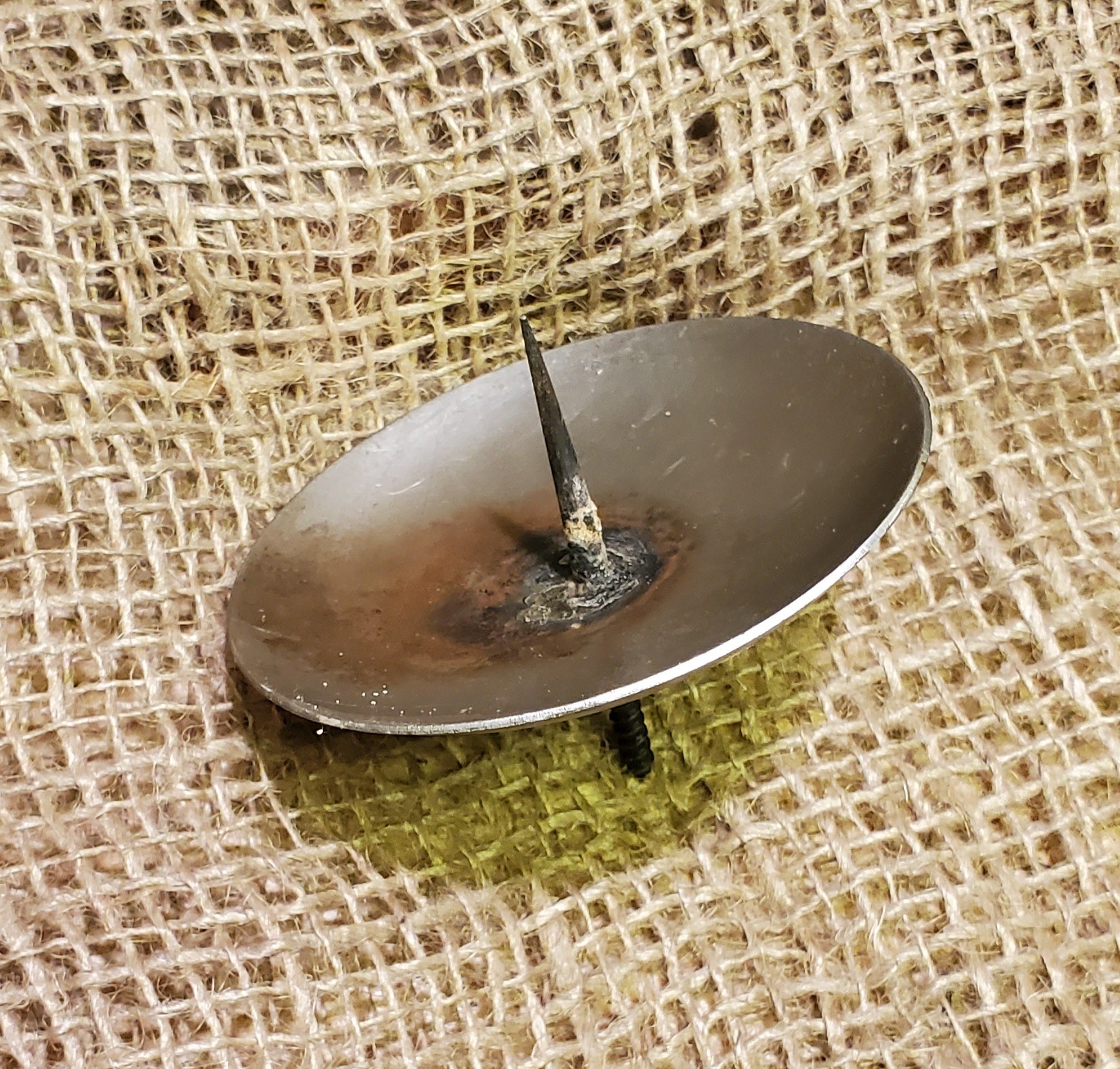 Candle Base Holder - 3" Screw-In Pressed Steel - Spearhead Collection - Lighting - Candle Holders, Country Farmhouse, Home Decor