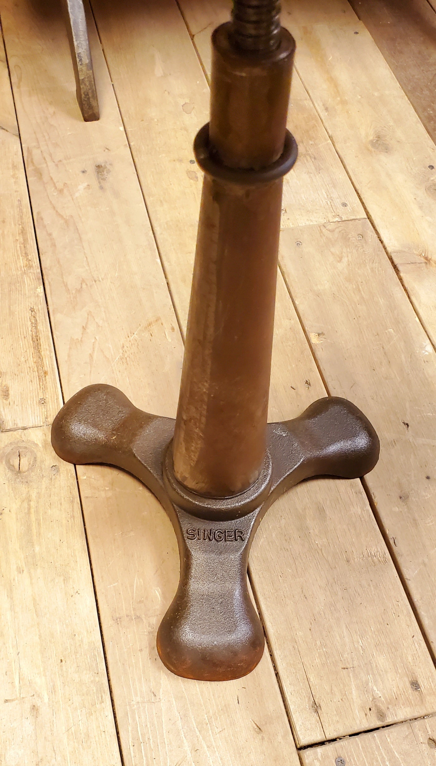 The 'Singer' Adjustable height Stool (No Top) - Spearhead Collection - Stools - adjustable height stool, industrial stool, Singer Stool, swivel stool, vintage stool
