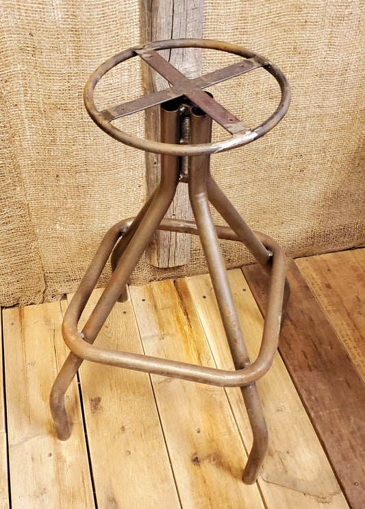 The Montrose - Square Base Tubular Adjustable Height Stool (No Top)