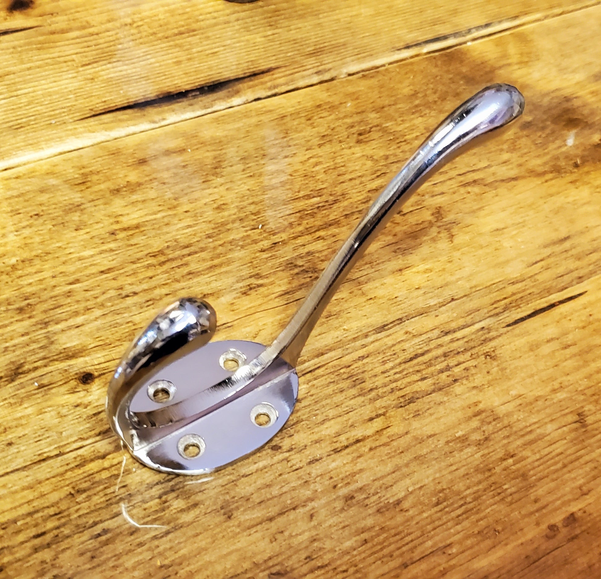 Polished Chrome Hat & Coat Hook - 50% Off - Spearhead Collection - vintage Clearance Specials - 