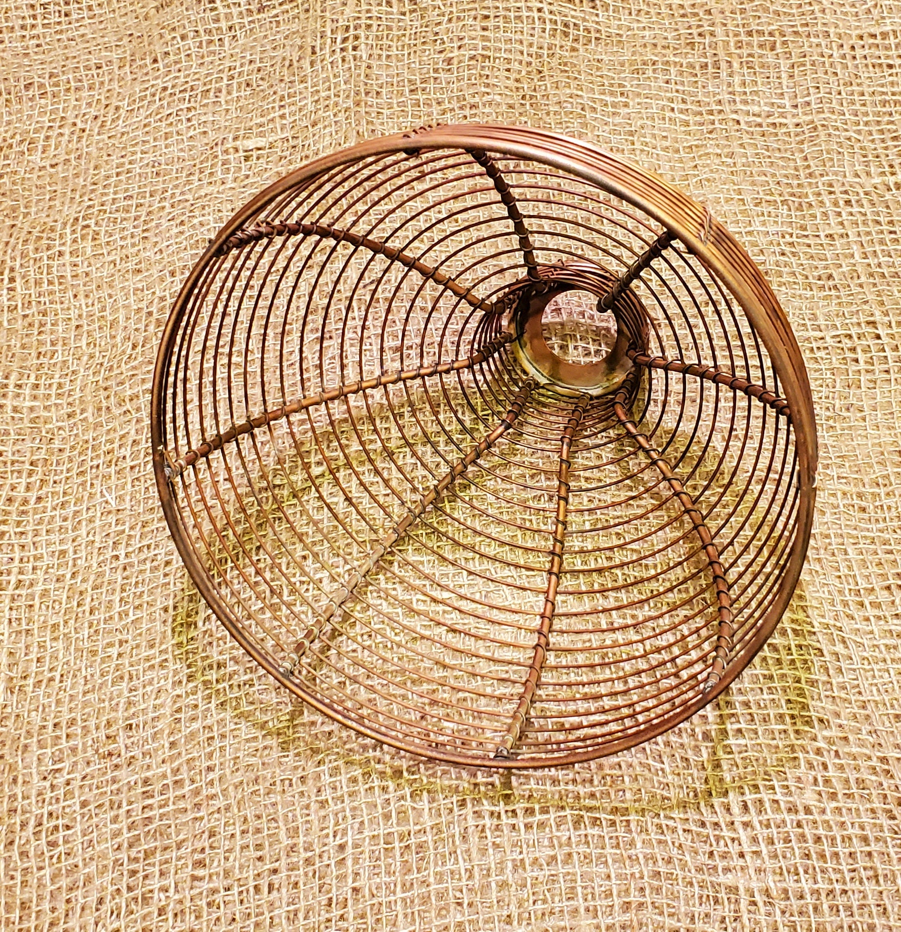Bell Cage - 8" Antique Copper Wire Light Shade - Spearhead Collection - Lighting - Country Farmhouse, Interior Decor, Victorian