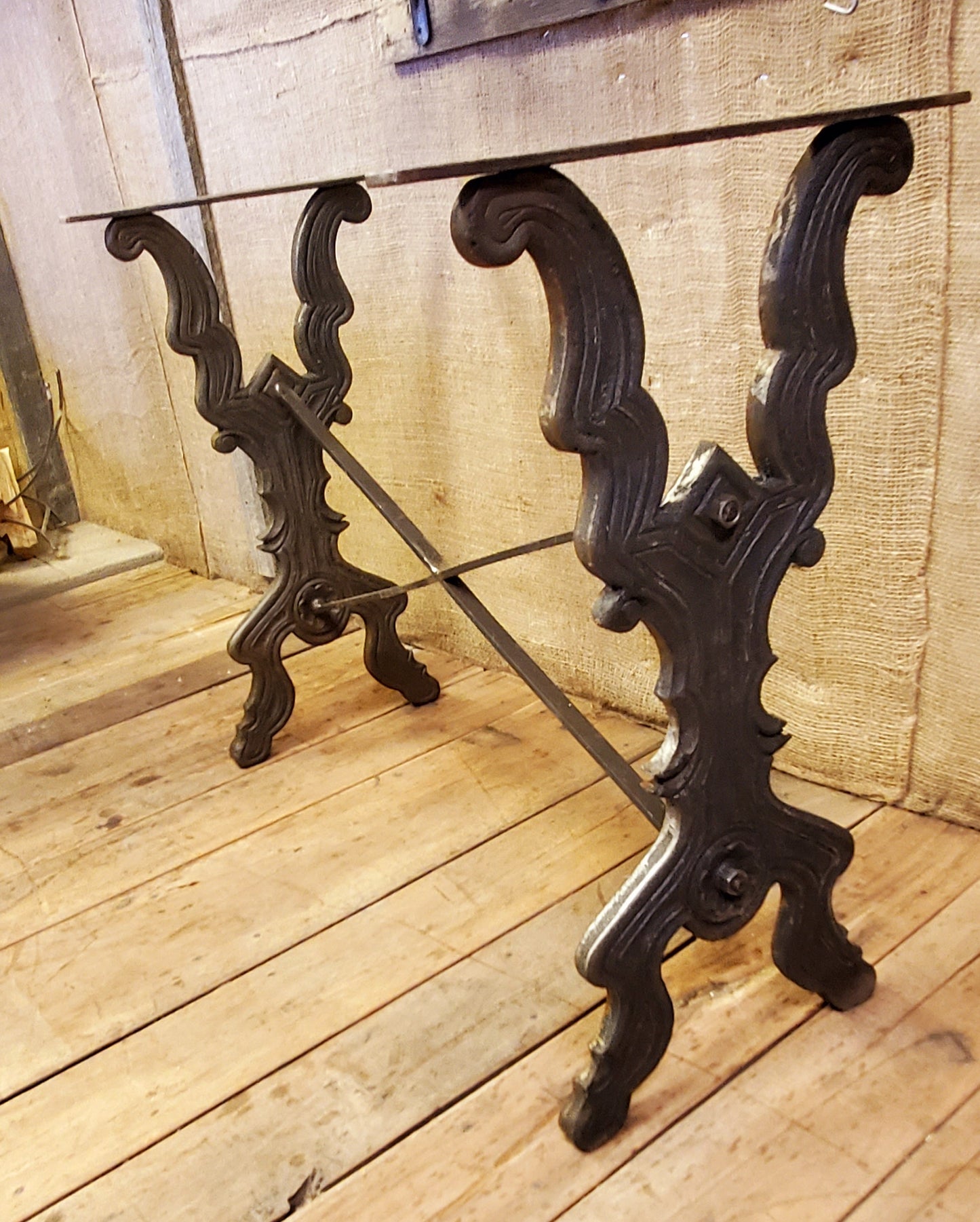 The Yarmouth Table Frame - Spearhead Collection - Benches & Tables - Benches Stools & Tables, Country Farmhouse, Home Decor, Interior Decor, Victorian