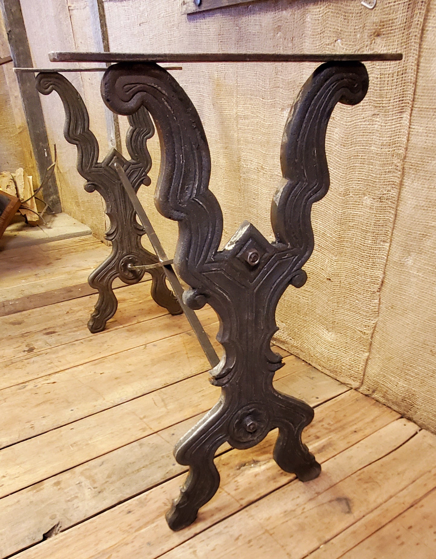 The Yarmouth Table Frame - Spearhead Collection - Benches & Tables - Benches Stools & Tables, Country Farmhouse, Home Decor, Interior Decor, Victorian