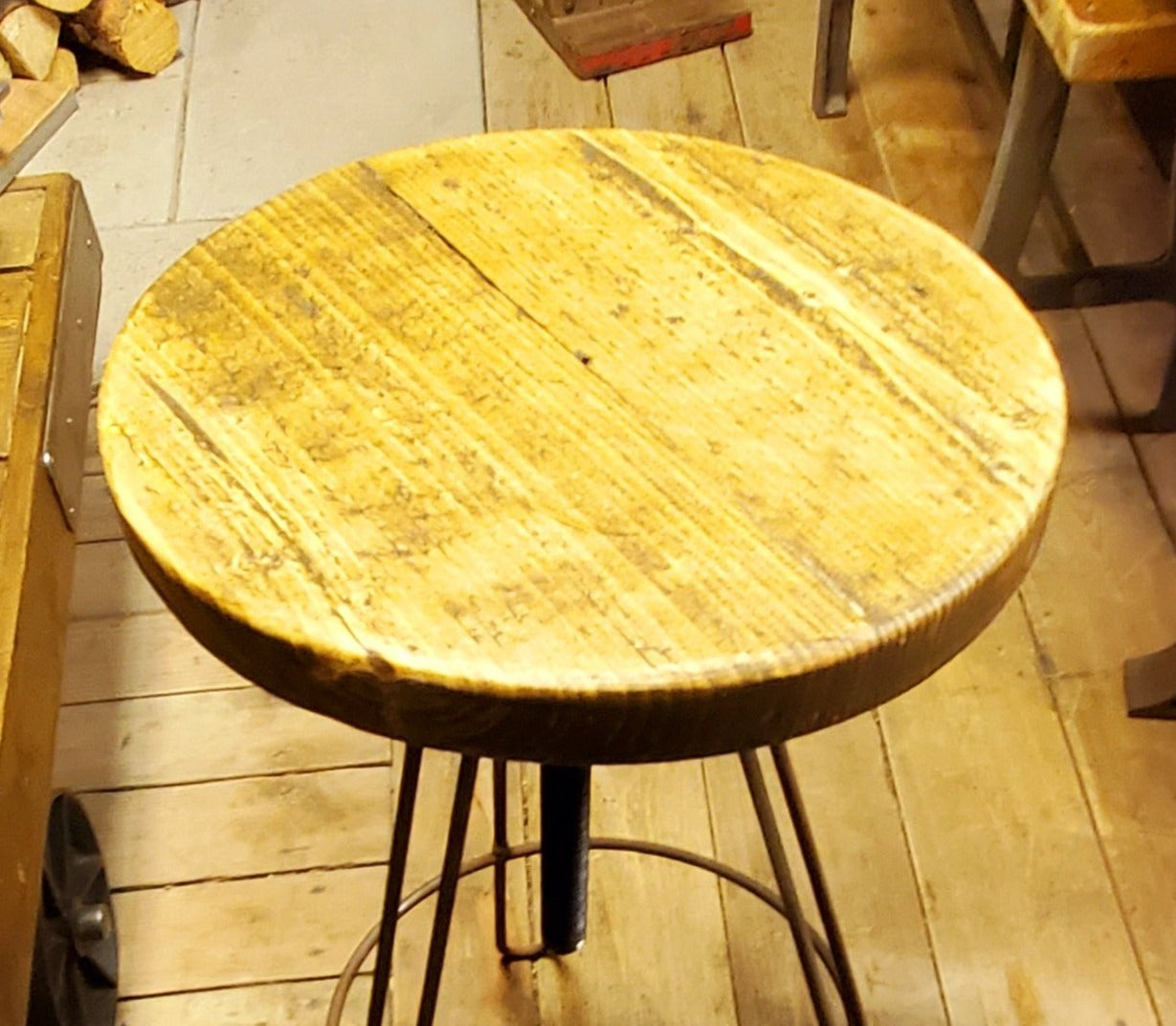 Reclaimed Wood Stool Seat Tops