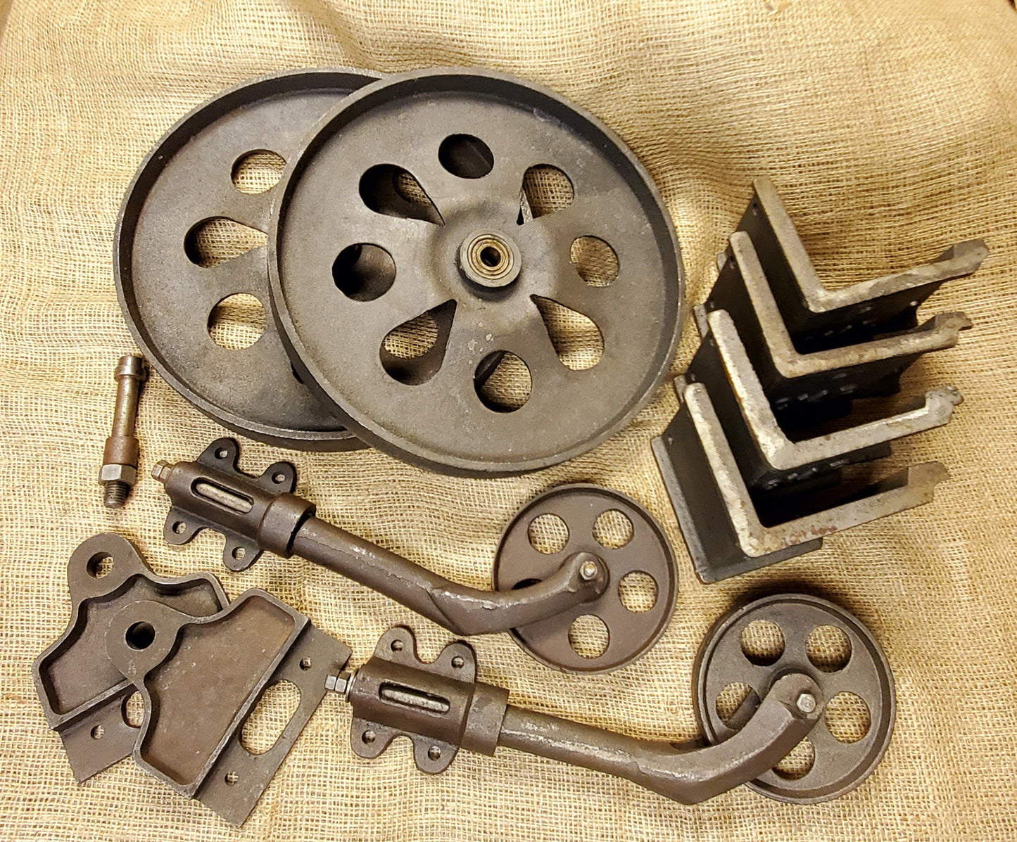 Victorian Railway Cart Metal hardware kit (wood not included)