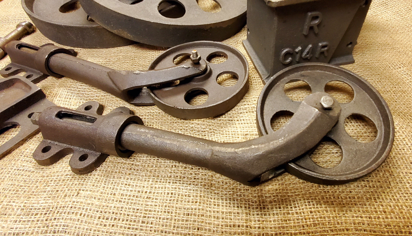Victorian Railway Cart Metal hardware kit (wood not included)