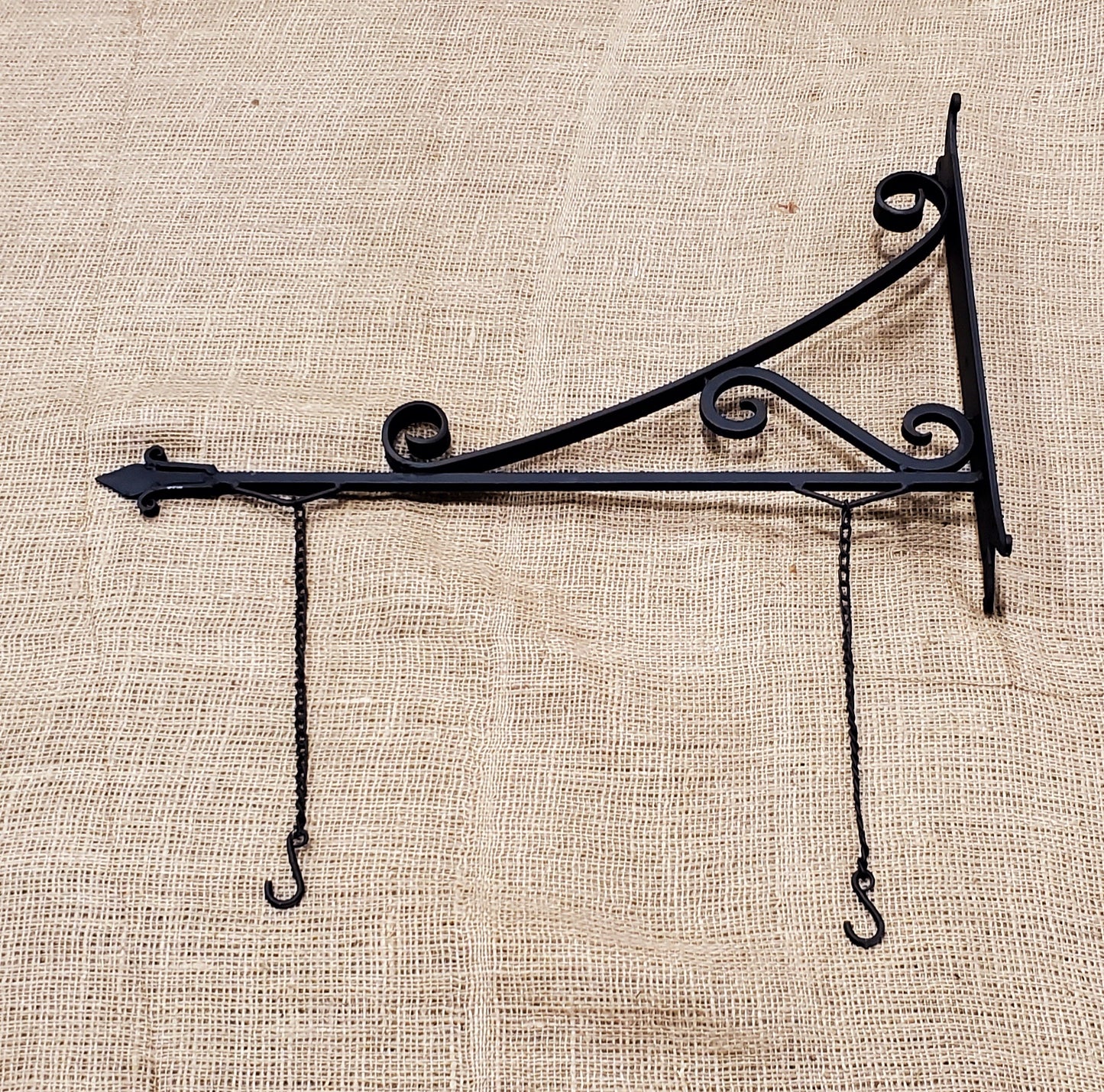 Pub Style Hanging Bracket with Chains 24" - Hand Forged