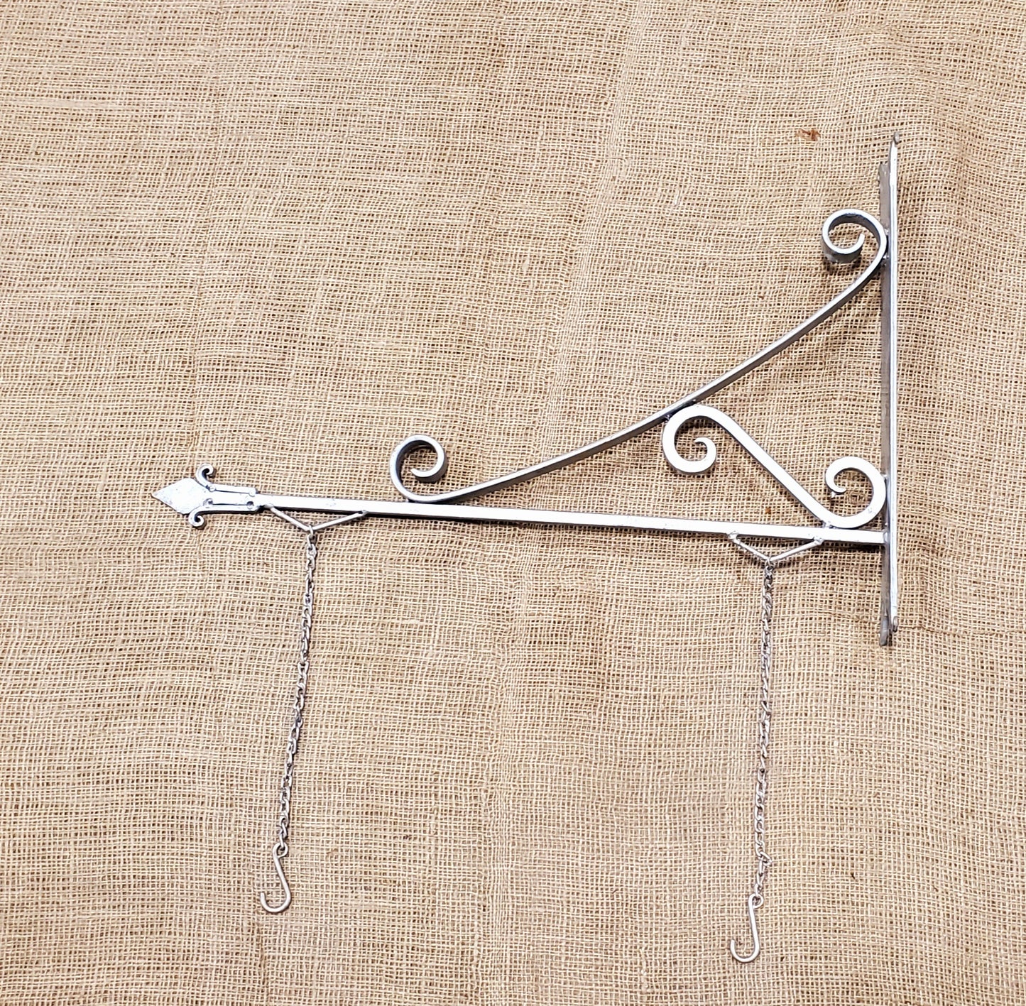 Pub Style Hanging Bracket with Chains 24" - Hand Forged