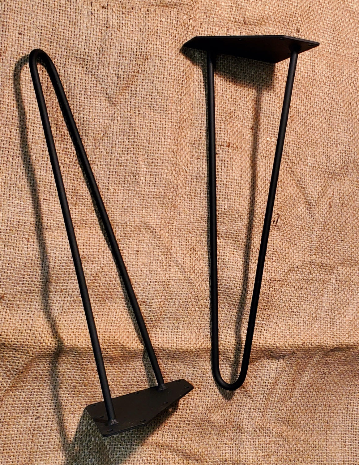 Hairpin Leg - 2 Prong - BLACK - 14" & 16"