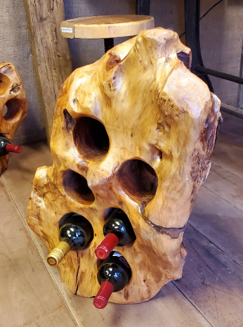 Reclaimed Wood Wine Bottle Holder 6 bottles