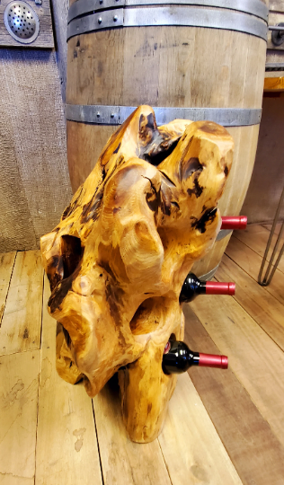 Reclaimed Wood Wine Bottle Holder - 8 bottles