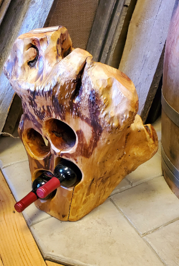 Reclaimed Wood Wine Bottle Holder - 8 bottles