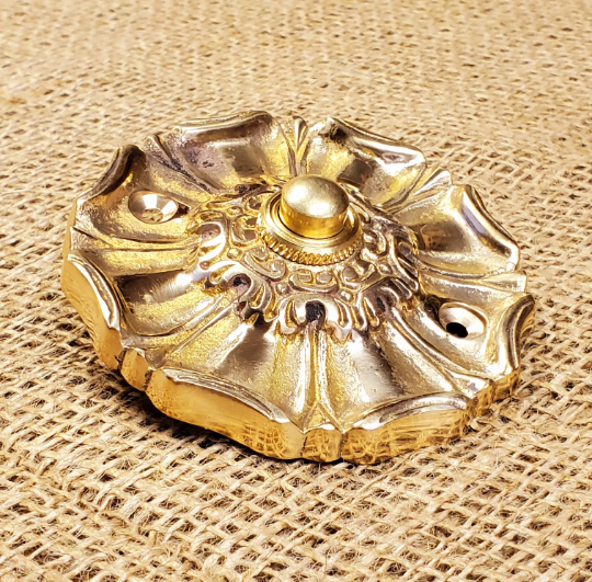 The Eppleworth - Antique Brass Door Bell Push