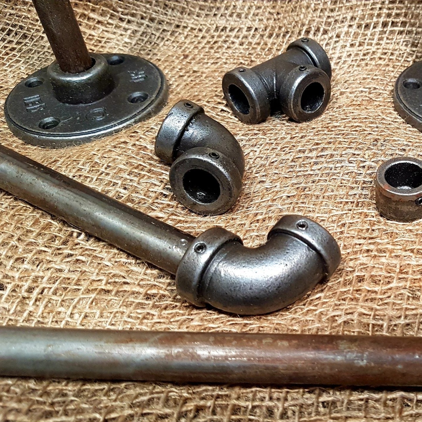 Pipe Tee Fitting - Spearhead Collection - Rails & Rings - D.I.Y. - Do It Yourself Projects, DIY, End Caps, Hardware, Industrial hardware, Rails Rings & Eye Loops, Rods and Rails, Supports
