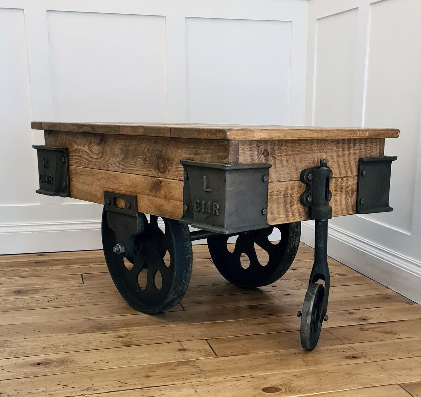 Victorian Railway Cart Metal hardware kit (wood not included)
