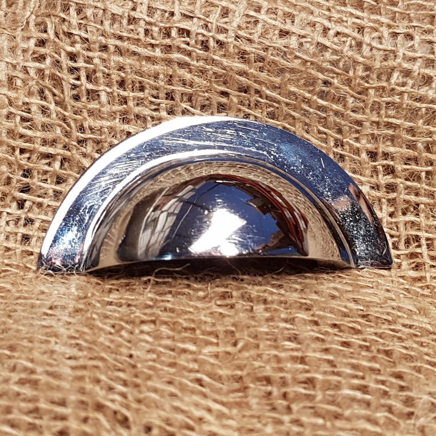 Basic Design - Chrome Cup Pull Handle - Spearhead Collection - Cup Pull Handles - Chrome, Drawer Hardware, Hardware, Pull Handles