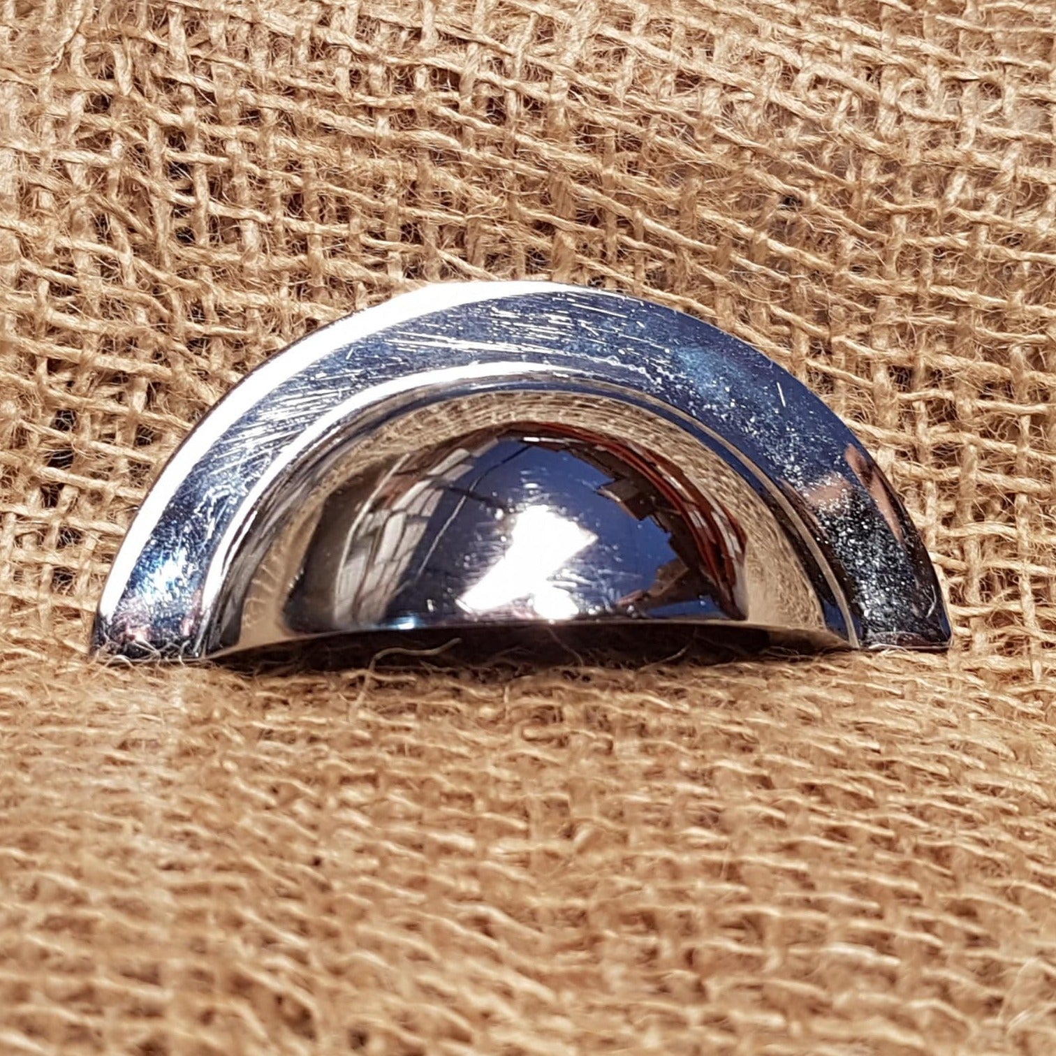 Basic Design - Chrome Cup Pull Handle - Spearhead Collection - Cup Pull Handles - Chrome, Drawer Hardware, Hardware, Pull Handles