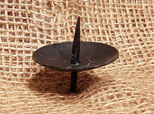 Candle Base Holder - 2" Screw-In Pressed Steel Black - Spearhead Collection - Lighting - Candle Holders, Home Decor