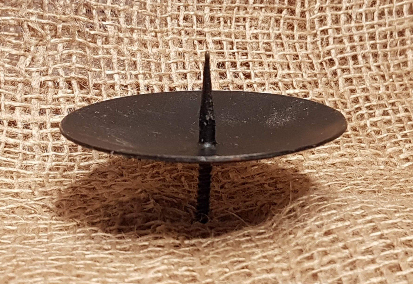 Candle Base Holder - 2" & 3" Screw-In Pressed Steel Black