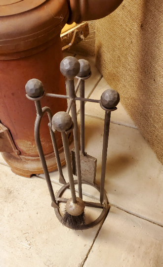 Fire Place Fireside Tools set - Hand Forged - Spearhead Collection - Fireplace - Country Farmhouse, Gift Ideas, Home Decor