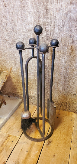Fire Place Fireside Tools set - Hand Forged - Spearhead Collection - Fireplace - Country Farmhouse, Gift Ideas, Home Decor