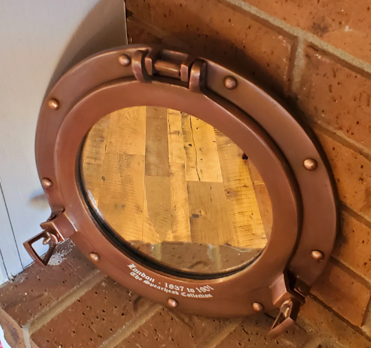 Antique Copper Porthole Mirror