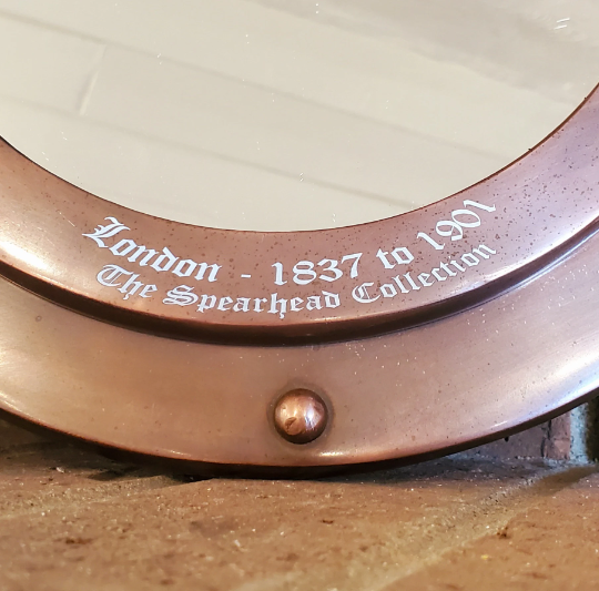 Antique Copper Porthole Mirror