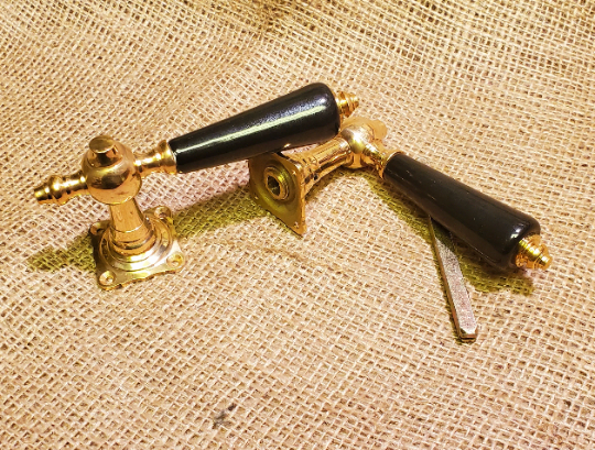 Ebony & Brass Door Handle set