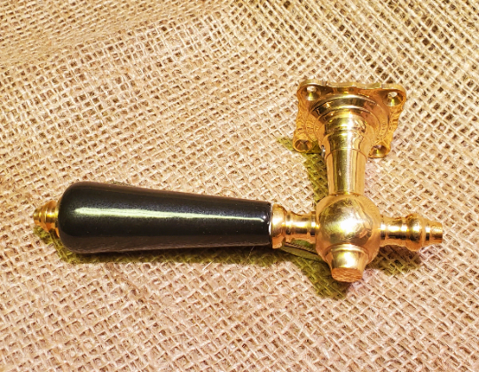 Ebony & Brass Door Handle set