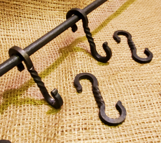 Leaf design Hand Forged Hook Rail