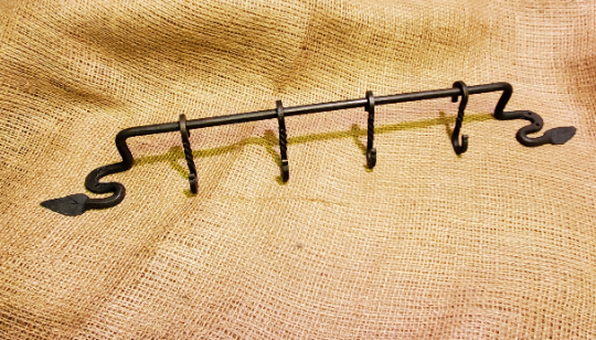 Leaf design Hand Forged Hook Rail