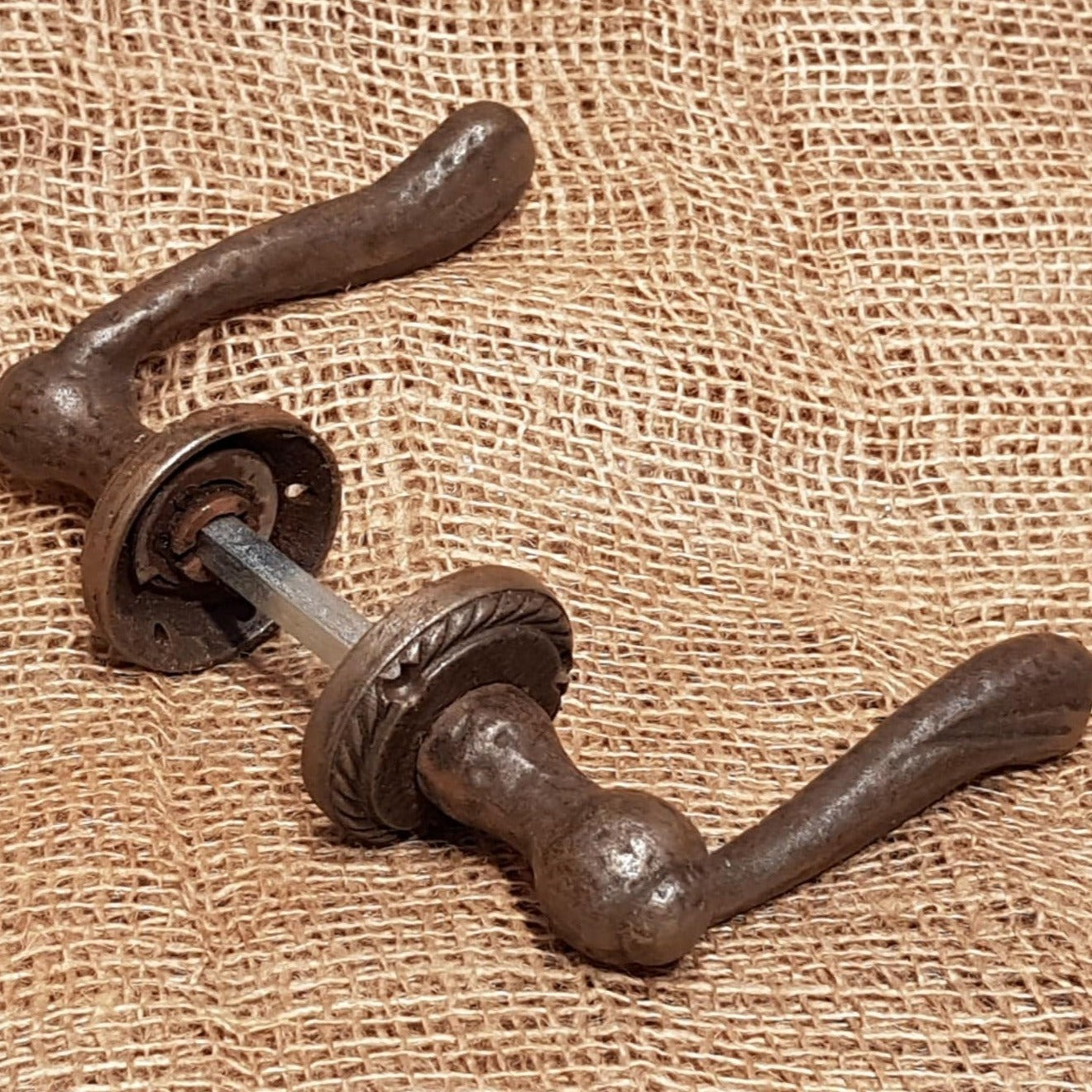 Door Lever Handle Set - Georgian Hammered Rope