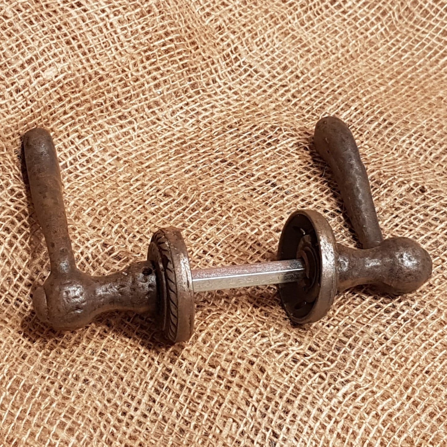 Door Handle Set - Georgian Lever Hammered Rope - Spearhead Collection -  - Door and Entry Way Accessories, Door Handles, Door Hardware, Georgian Design, Hardware