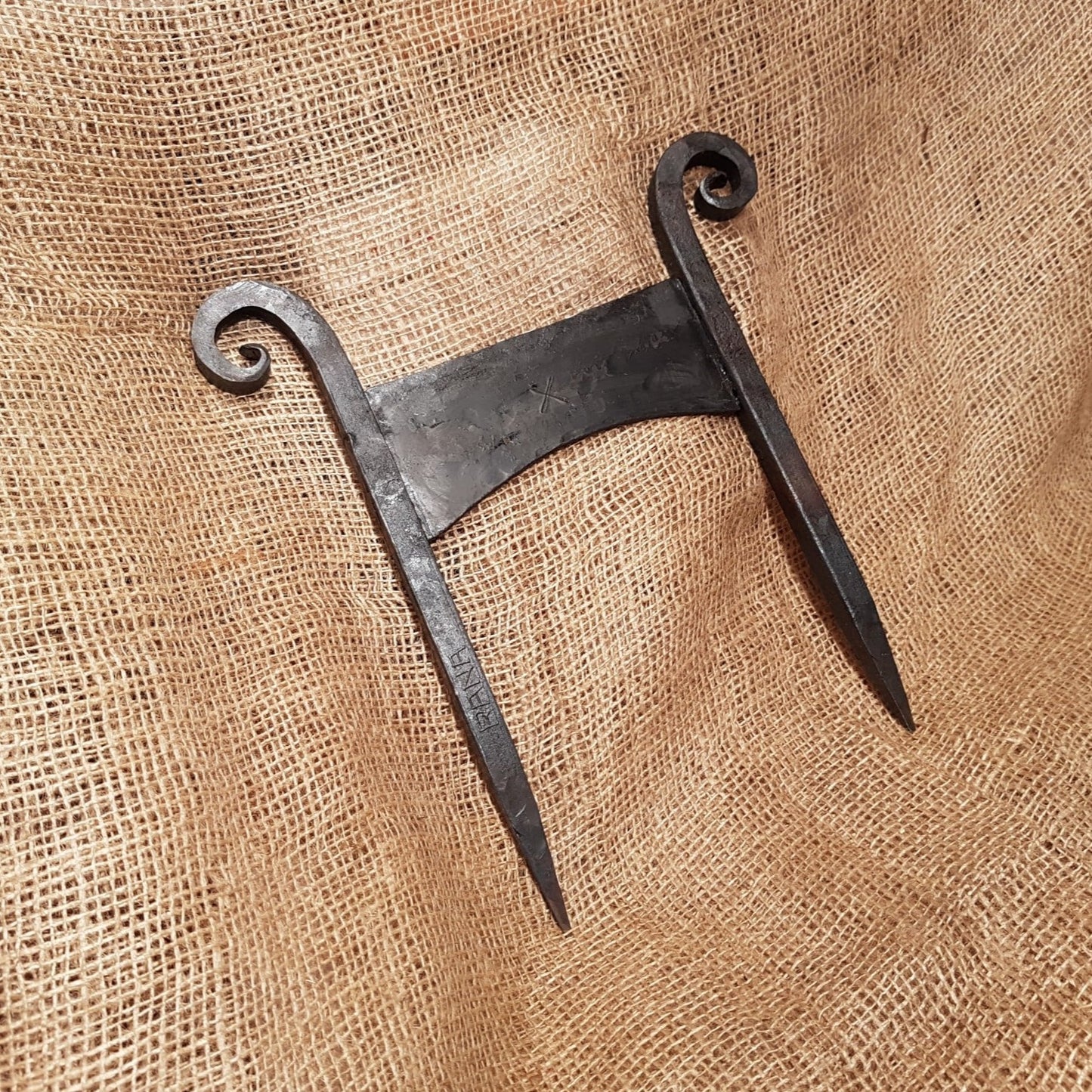 Scroll Top Boot Scraper - Hand Forged - Spearhead Collection -  - Country Farmhouse, Exterior Decor, Home Decor, Steel