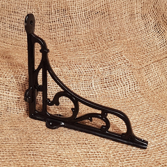 Heritage Bracket 6" x 6" Black - Spearhead Collection - Shelf Support Brackets - Country Farmhouse, Support Brackets