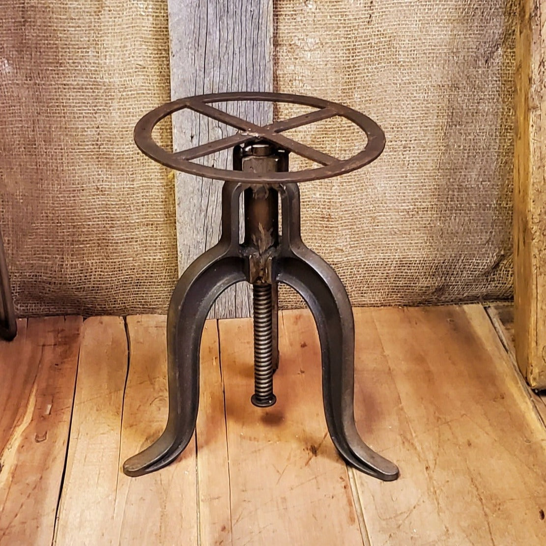 The 'Jameson' - Vintage Cast Iron Swivel Stool (No Top) - Spearhead Collection - Stools - Seating